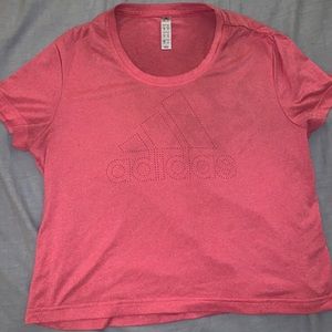 Red adidas dry fit shirt